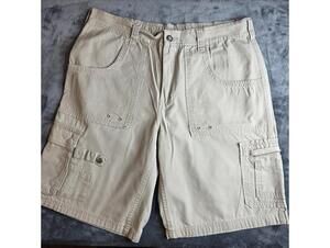 Sperry Top-Sider Cargo Shorts Men 38 Khaki 11" Elastic Waistband Utility Boating